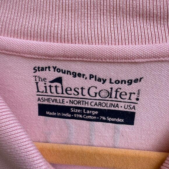 NWT THE Littlest Golfer LADIES GOLF POLO Embroidered Pink Dress Size L (14-16) - Picture 6 of 6